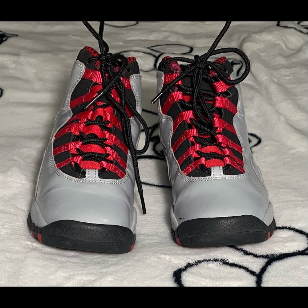 Air Jordan 10 Retro Wolf Grey/Black-Legion Red for kids
